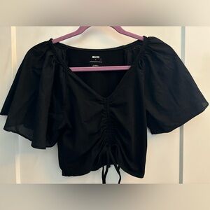 Maeve by Anthropologie Puff Sleeve Cropped Tee